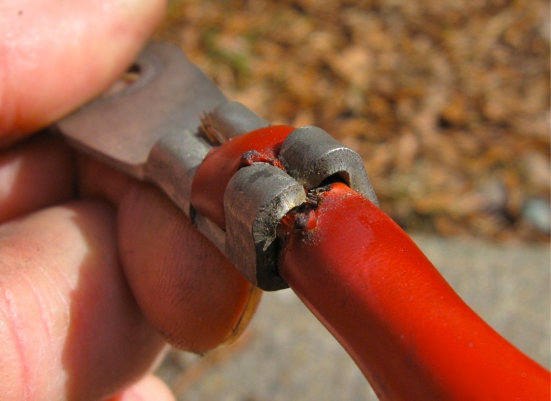 Poor crimp on the old Ramac cable, at starter solenoid end