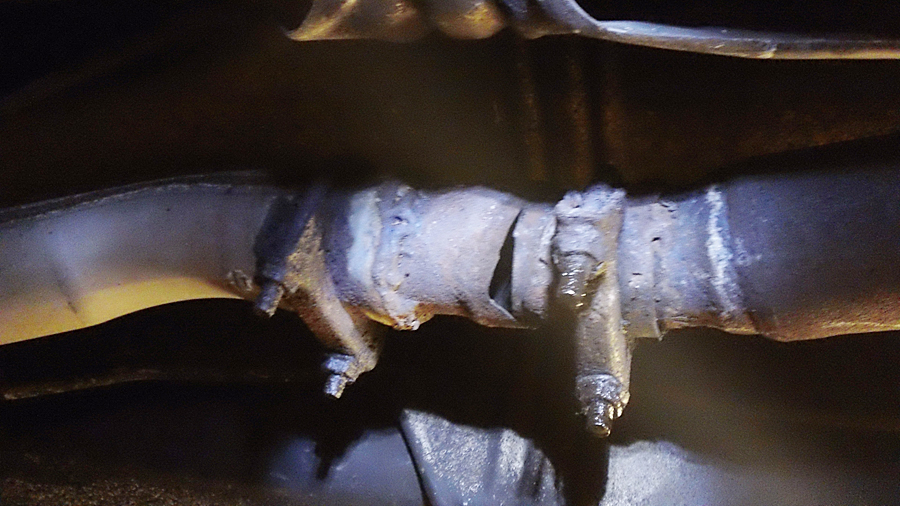 before cutting off clamps