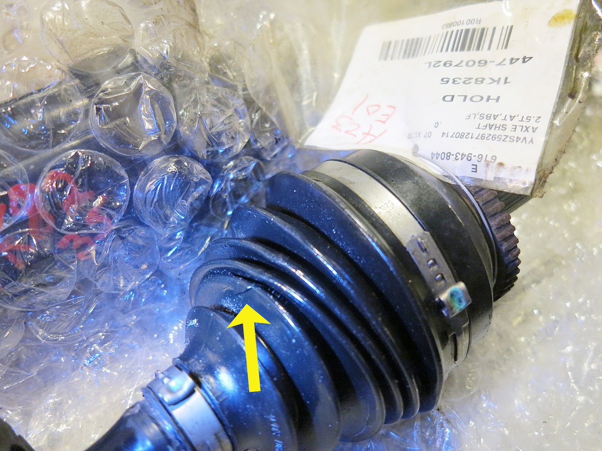 tear at cv joint boot