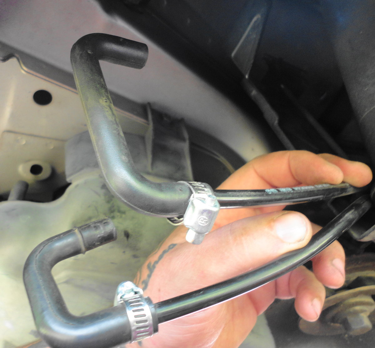 New U hoses and clamps.