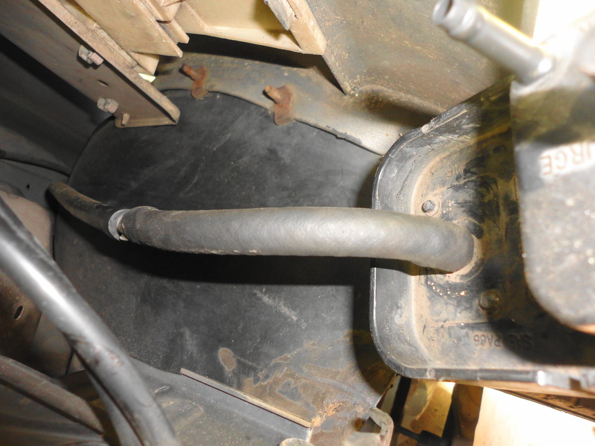 My fix for the large hose.  Power steering line and a $2 plastic inline connector.