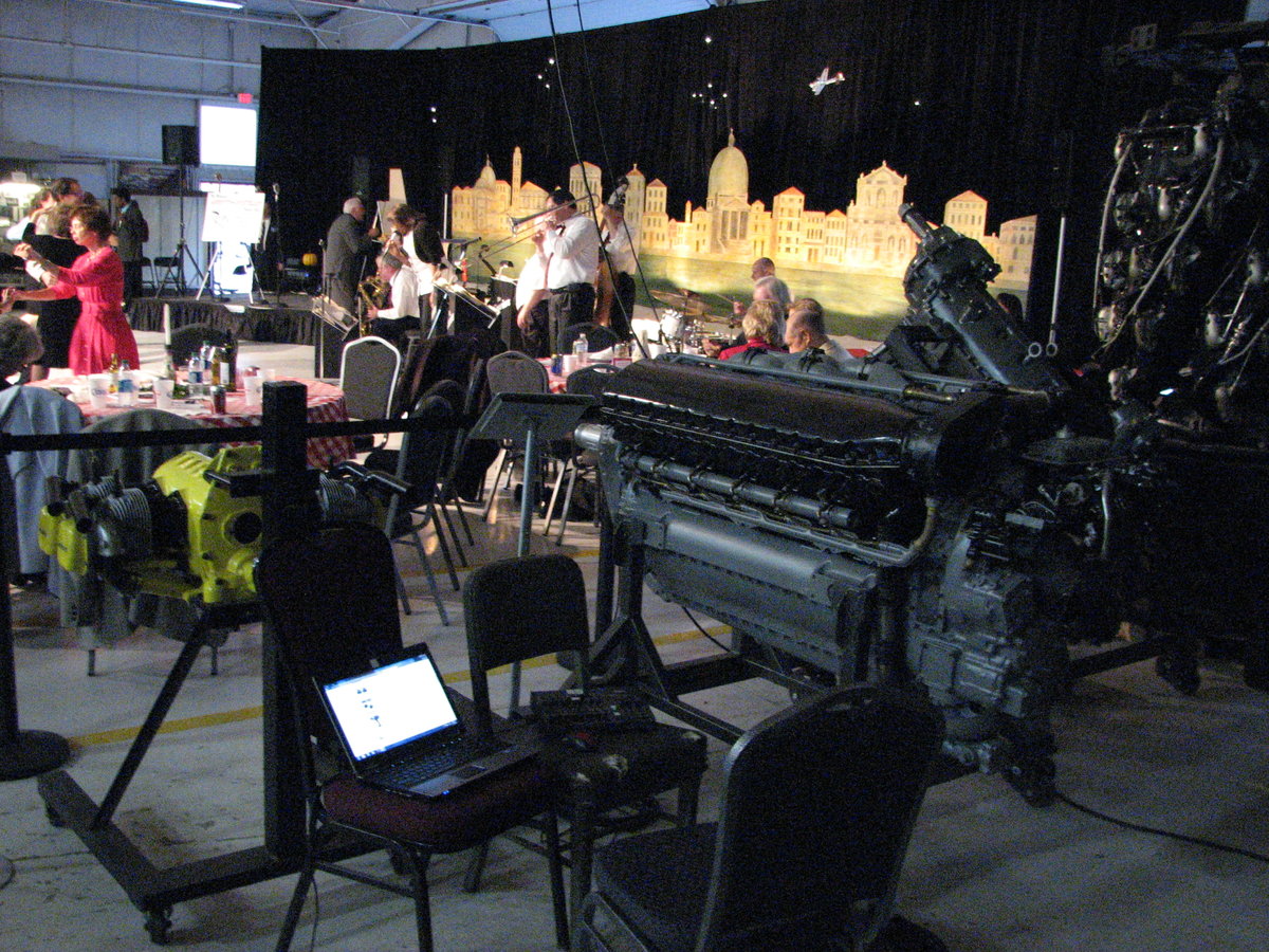 Look at these cool motors I sit next to while running sound for the band.