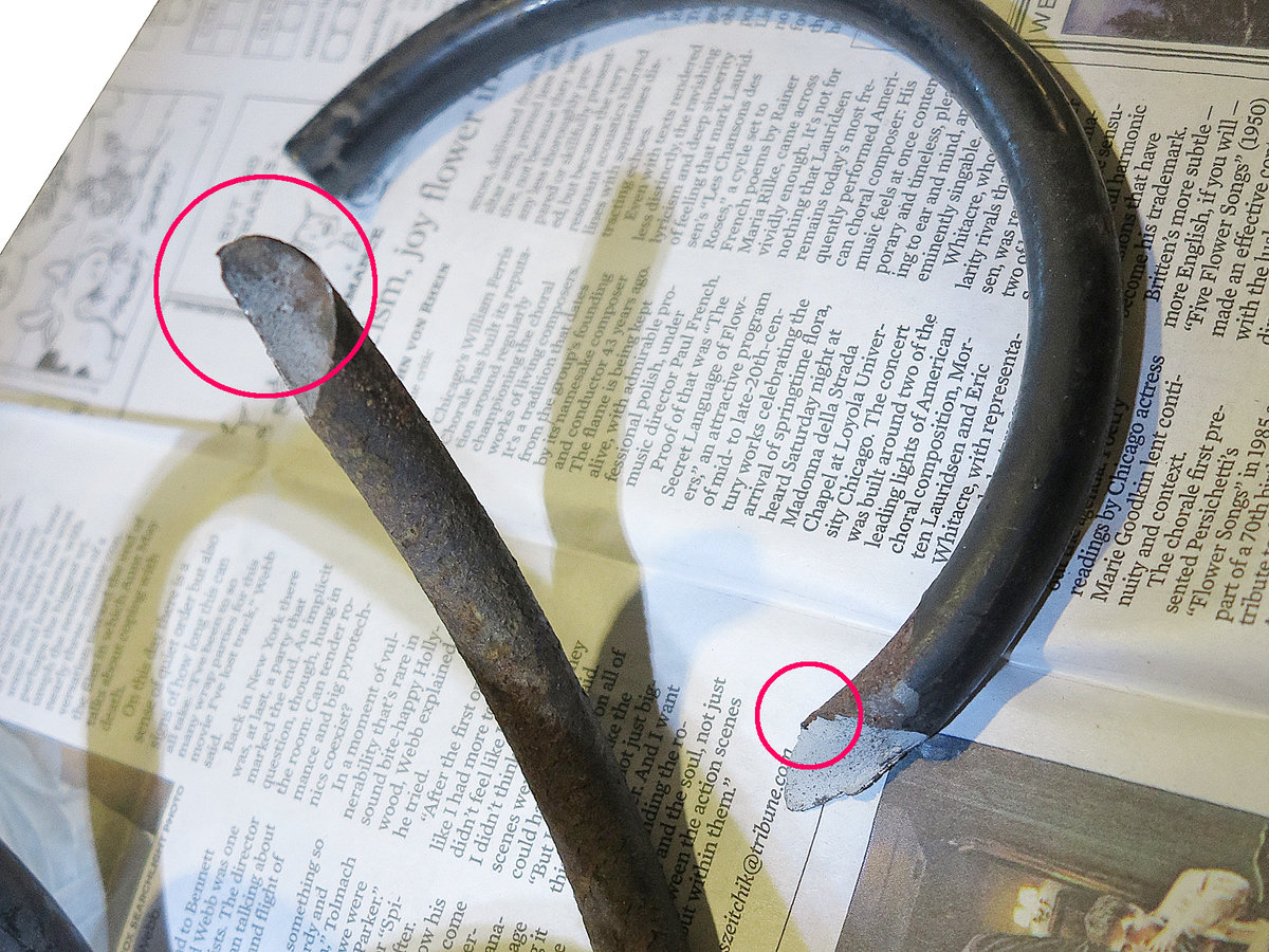 rust build up in crack