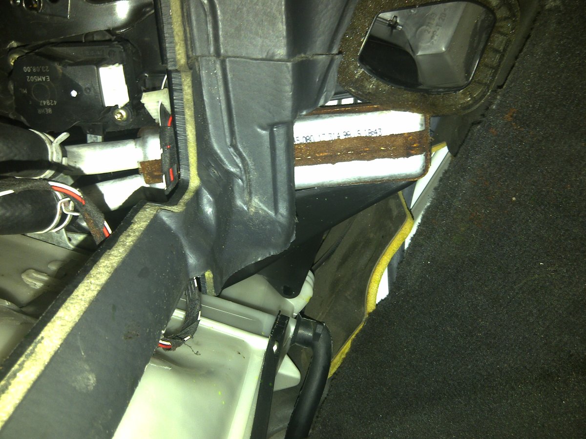 I had to cut out a section of the "Glove box", but I put it back together and fixed it up at the end of the day.