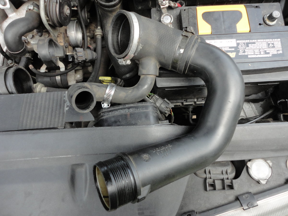 Inter-cooler hose assembly removed.