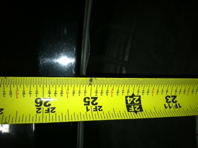 Passenger measurements <br />25 inch 1/4