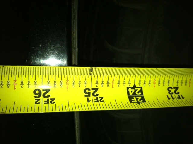 Driver side measurement <br />25 3/8