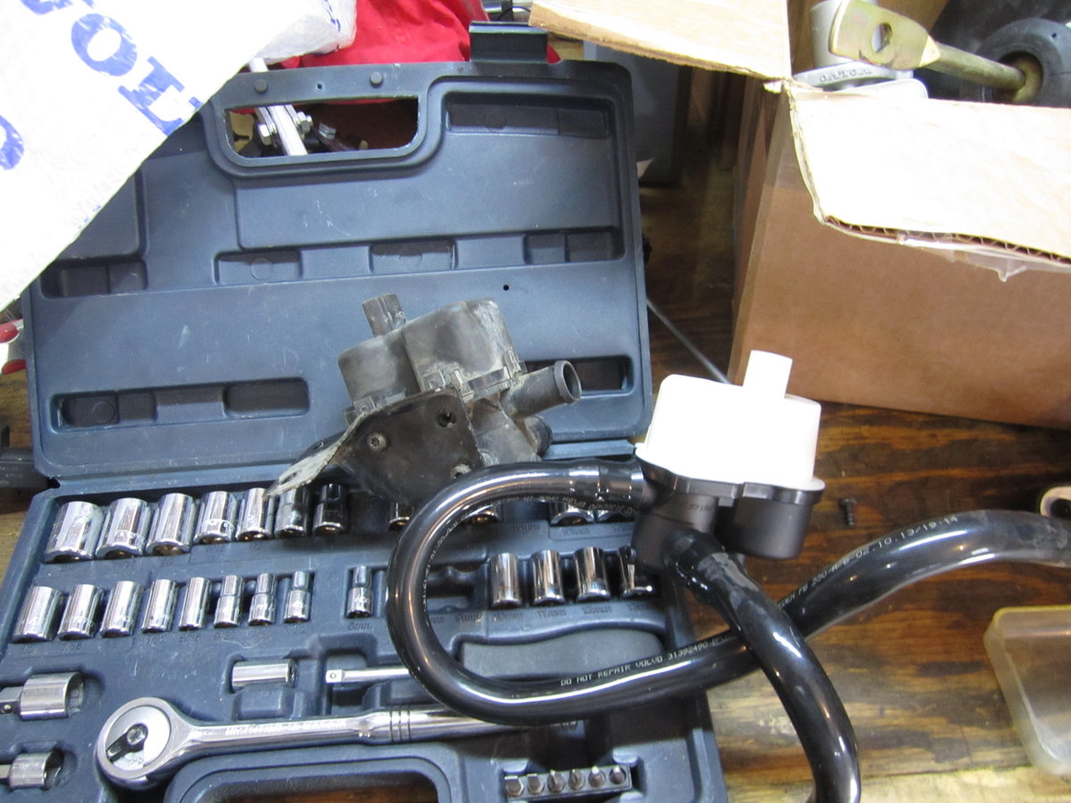 Old and new pumps. New pump with pipes