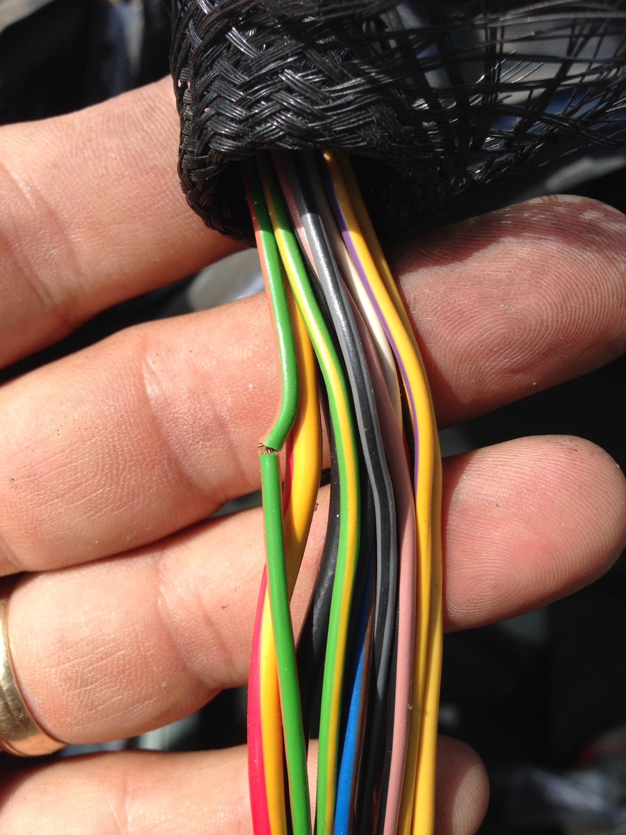 And under the wire loom....