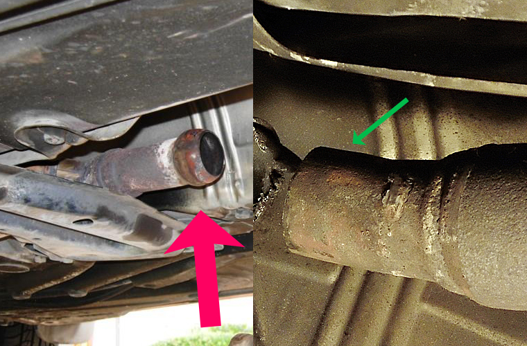 CAT connection to muffler