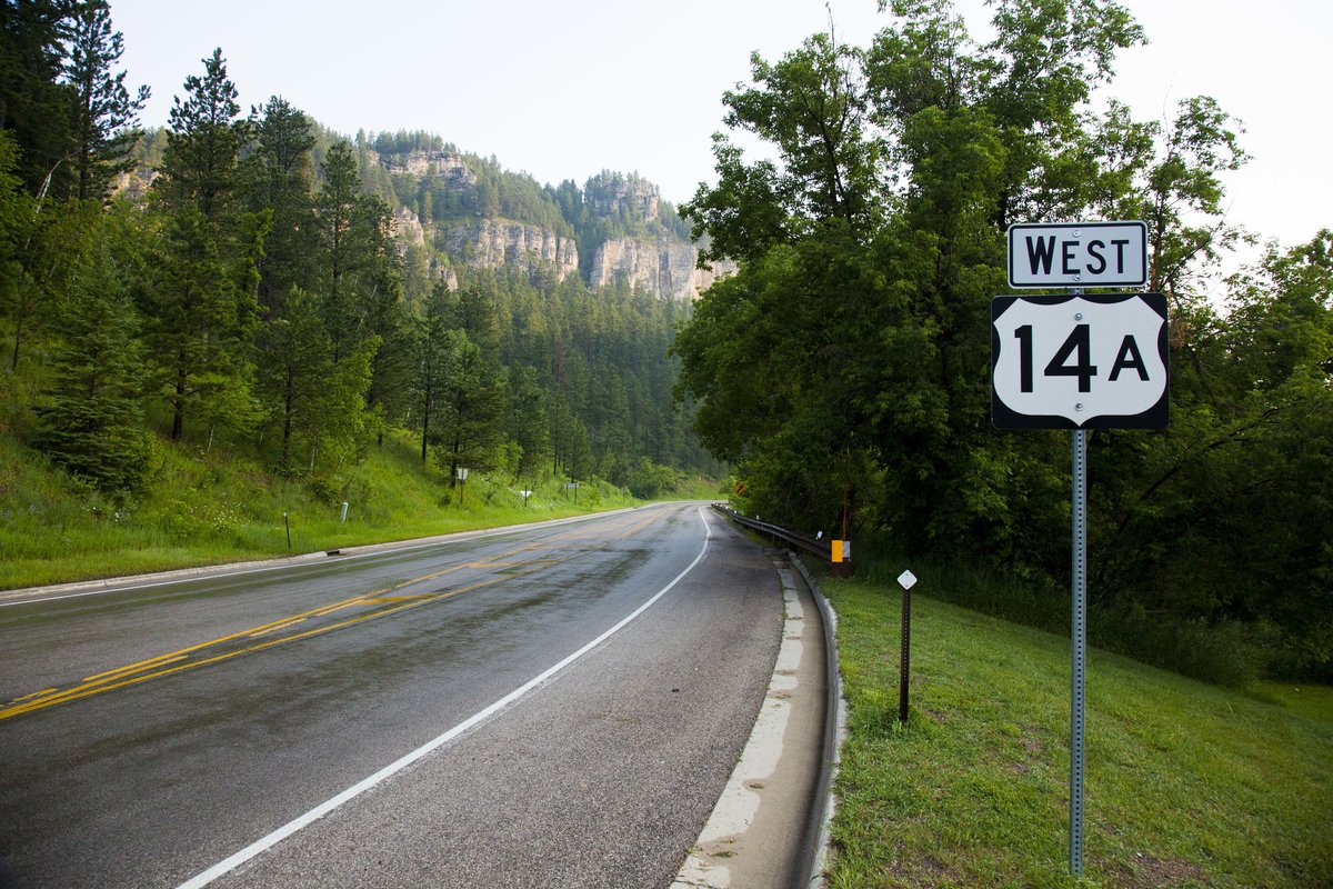 Spearfish Canyon at 6:30 am.