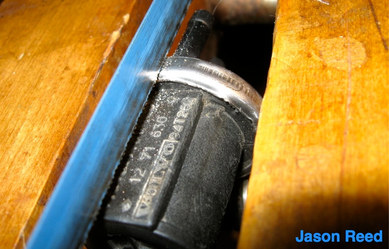 Opening up the clamp on the old TCS