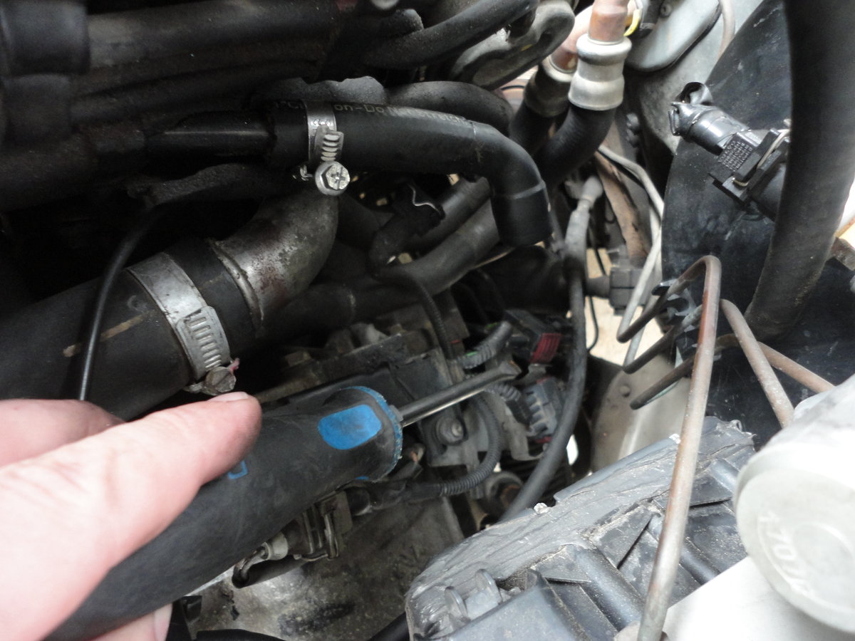 Front sensor in metal clip on left.