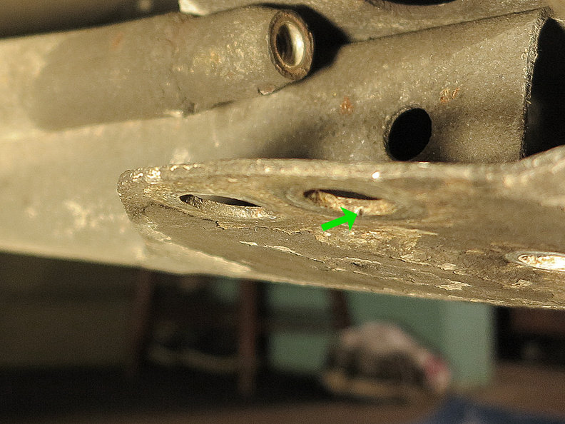 a marker at the mount-location - pictured before installation