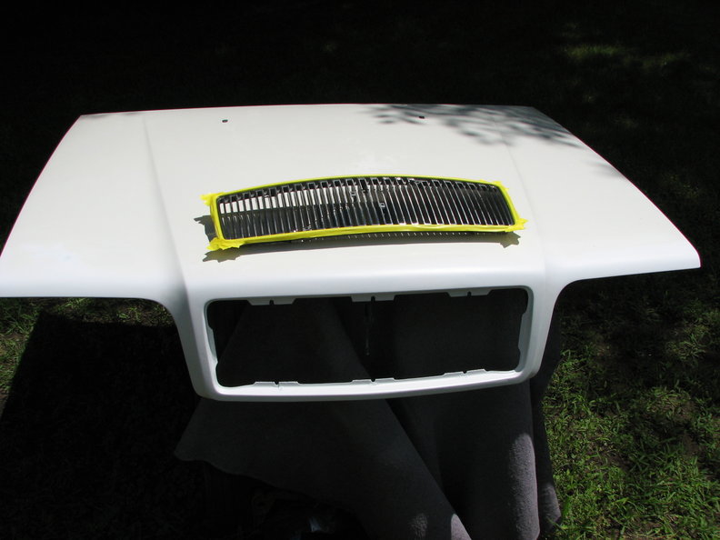 Finished hood, prepped grille.