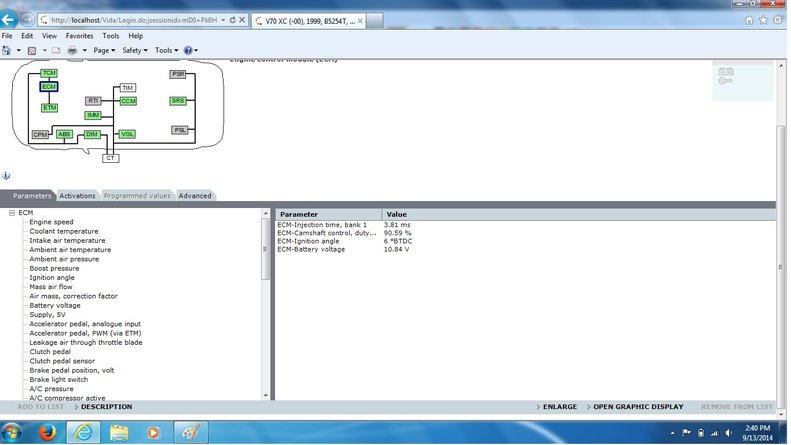ECM Injection and ignition timing.
