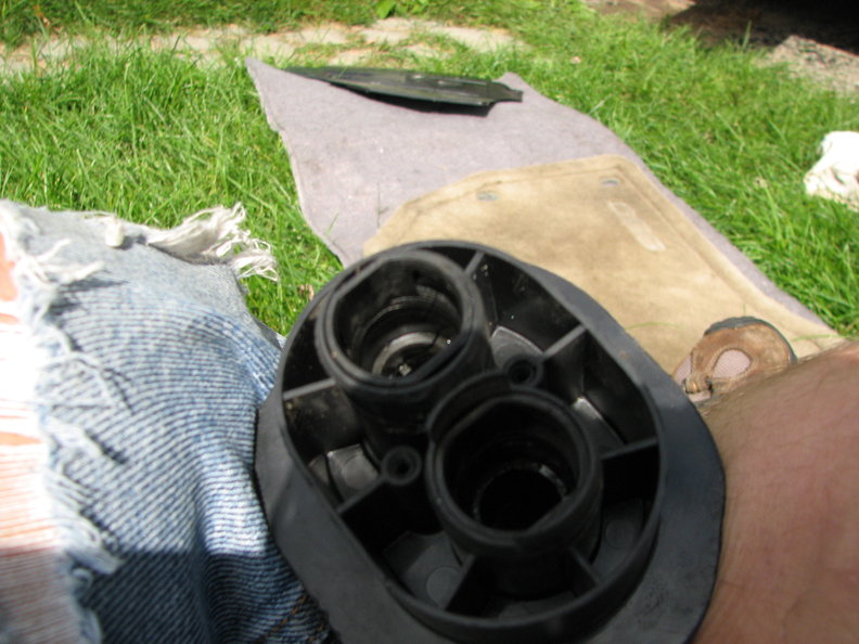 The crack can be seen in the sun lit area.