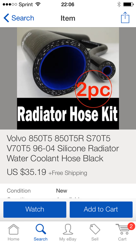 $35.19 ebay '' volvo 850 silicone "