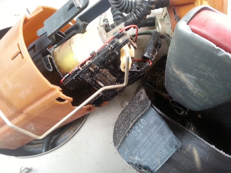 Two tabs to press and the sender resistor can be removed