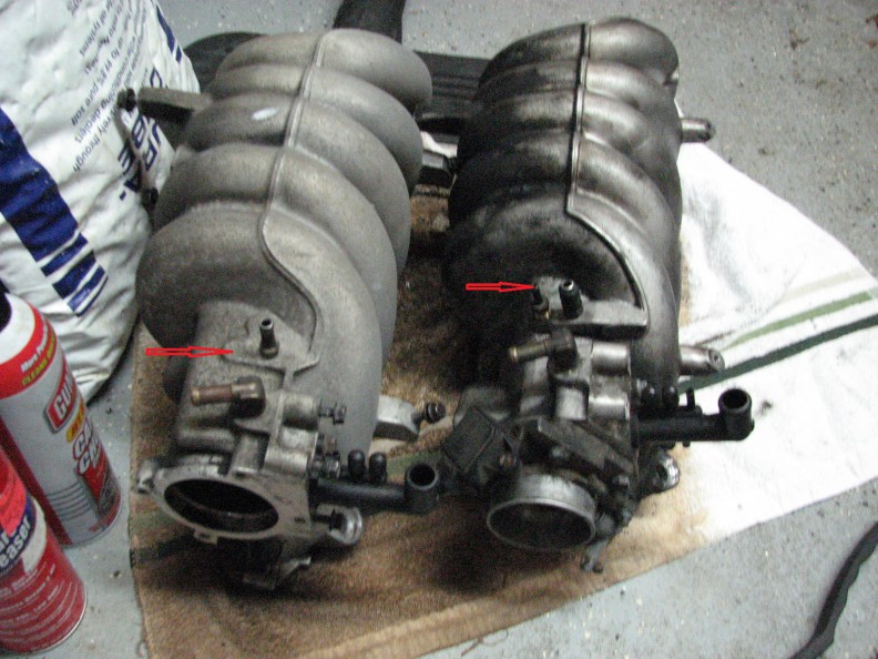 These are the characters in question. Throttle body still attached to turbo manifold.