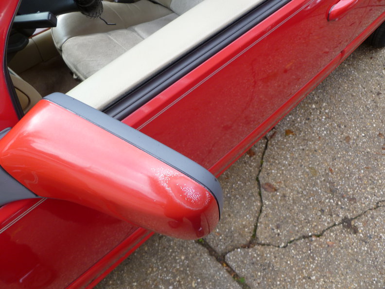 Strange goo got on it. When I washed it, it took the paint with it.