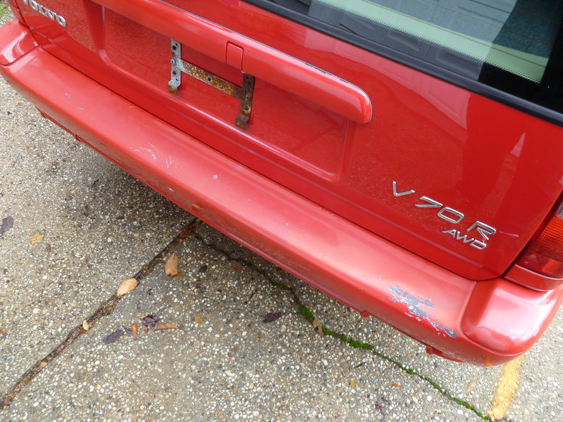 Rear bumper is rough, but not damaged.
