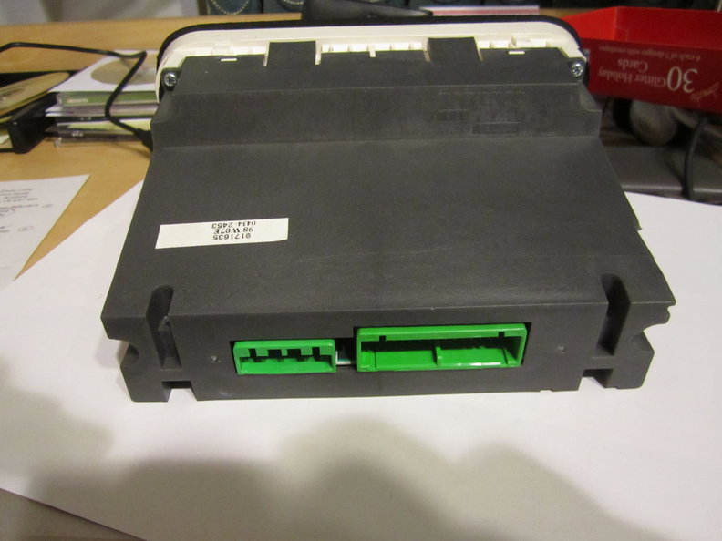 Rear of ECC unit and 2 cable connectors