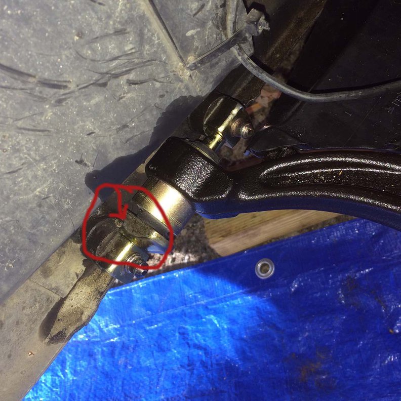 Front of Control Arm showing flat area