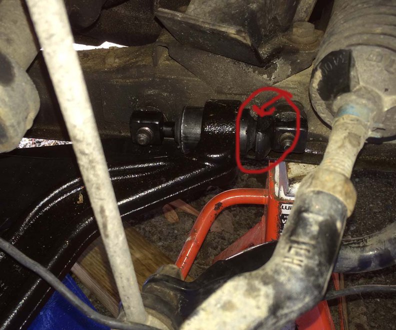 Rear of Control Arm showing flat area