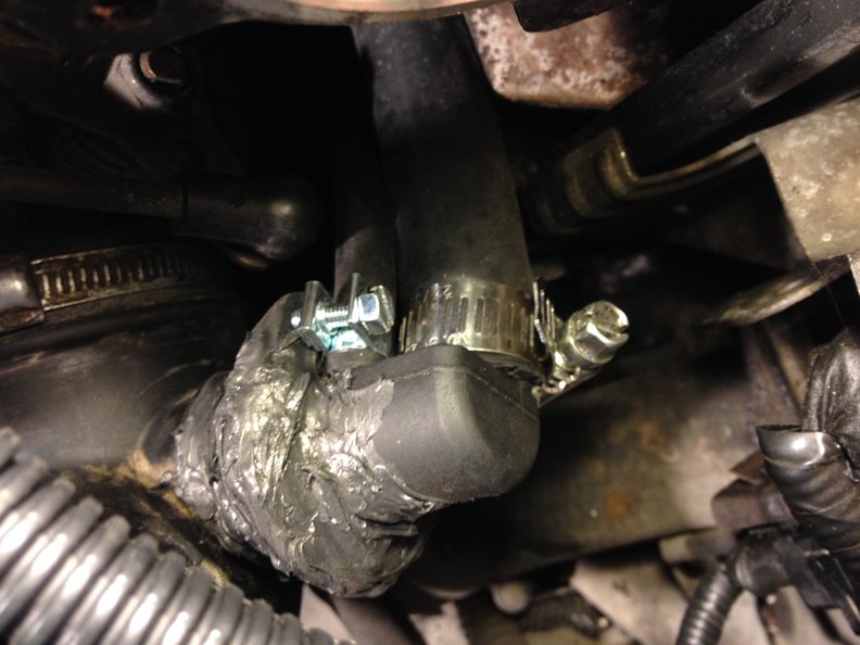 Final setup at flame trap housing