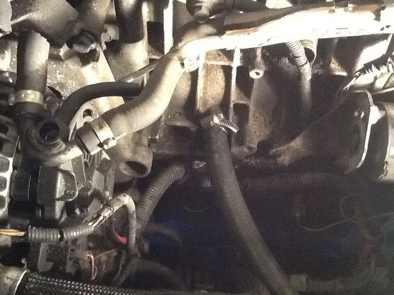 Attached 3/4 hose to port