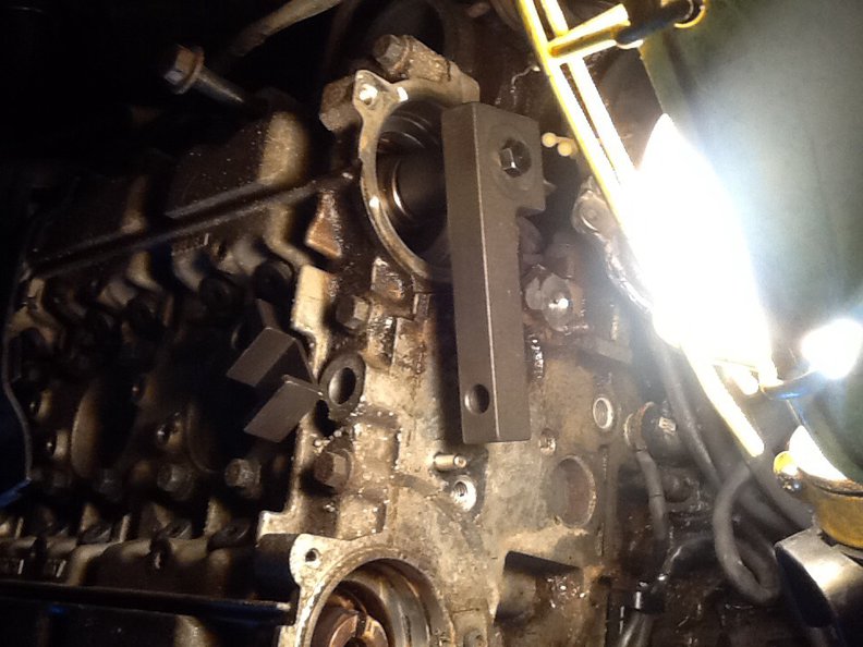 Rear exhaust cam alignment as found