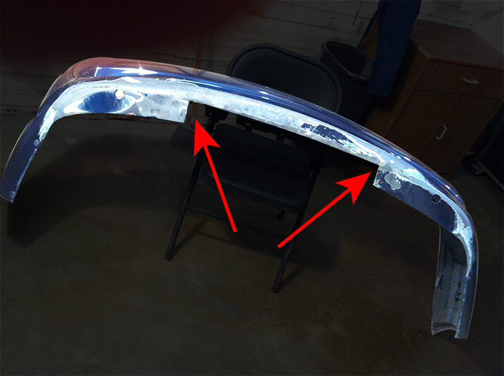 The rectangular section was trimmed out to be more square. I want to "weld" a piece of plastic into this section.