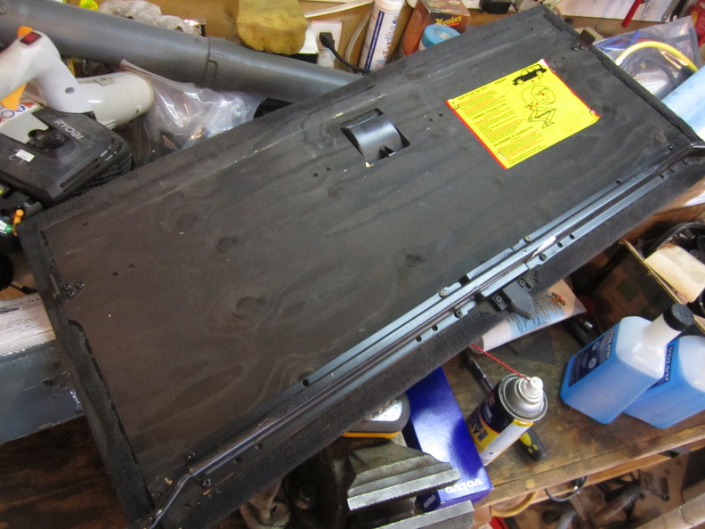 Rearmost spare wheel cover hatch underside