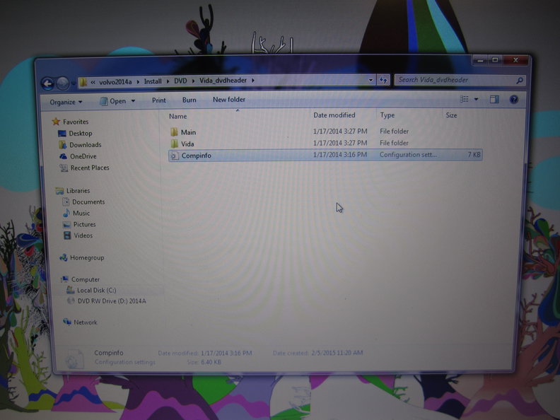 3 files on disc after decompression