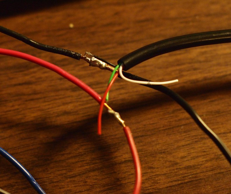 Board power hooked up to radio wiring harness