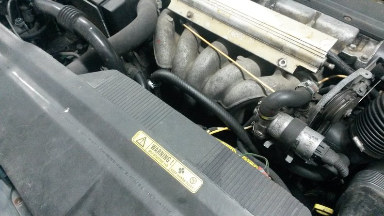 Heater hose on dipstick