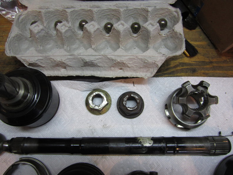 Outer CV joint and 6 ball bearings
