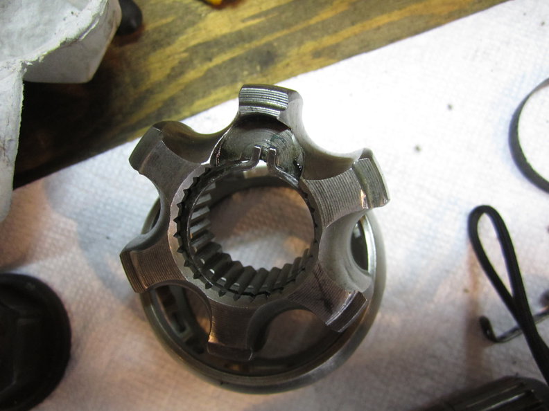 Outer CV joint, showing retaining clip or collar