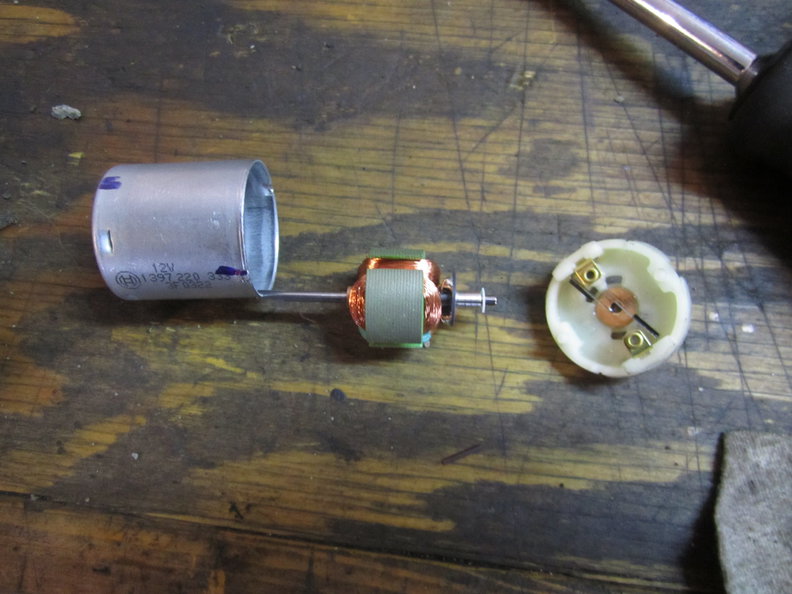 Motor parts after strip down.