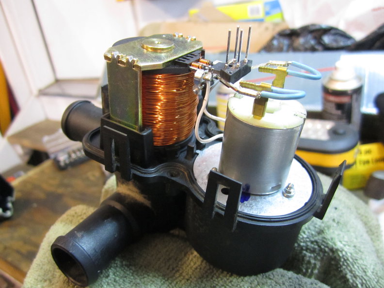 Reassembled pump and motor assembly