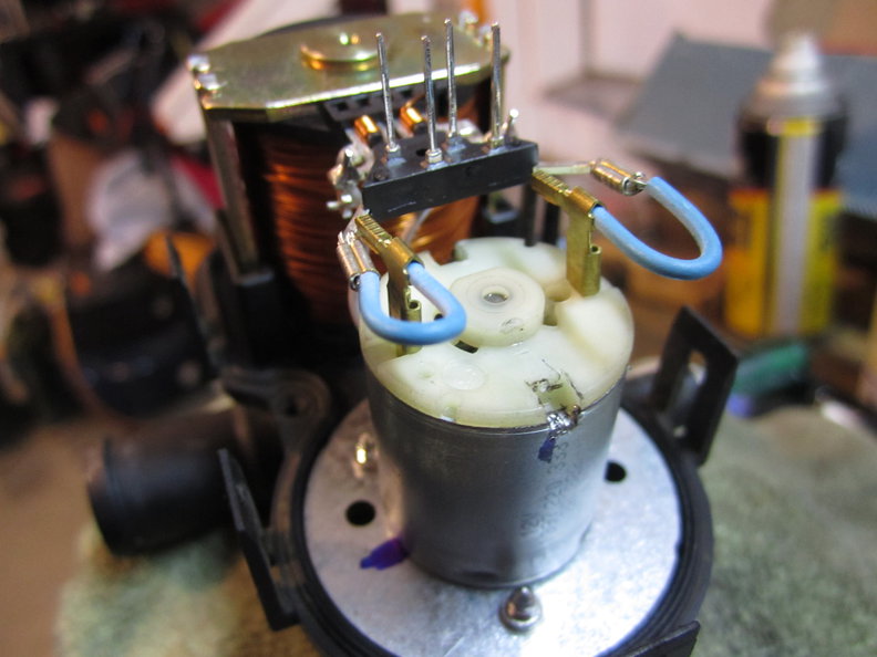Another view of reassembled motor