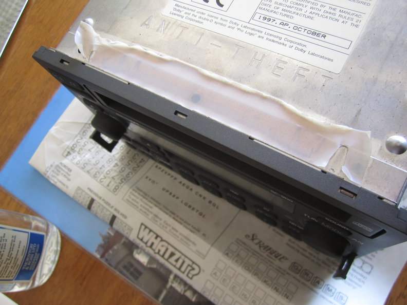 3 dimples locked in place on face plate