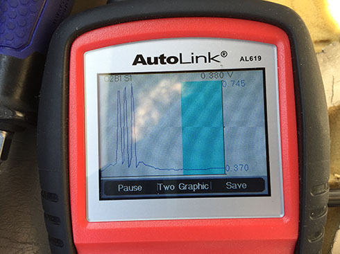o2 voltage with vacuum line pulled from tree