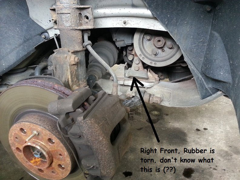 Inside the front right wheel