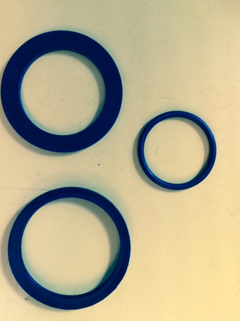 Three seals (one o-ring, two seals)