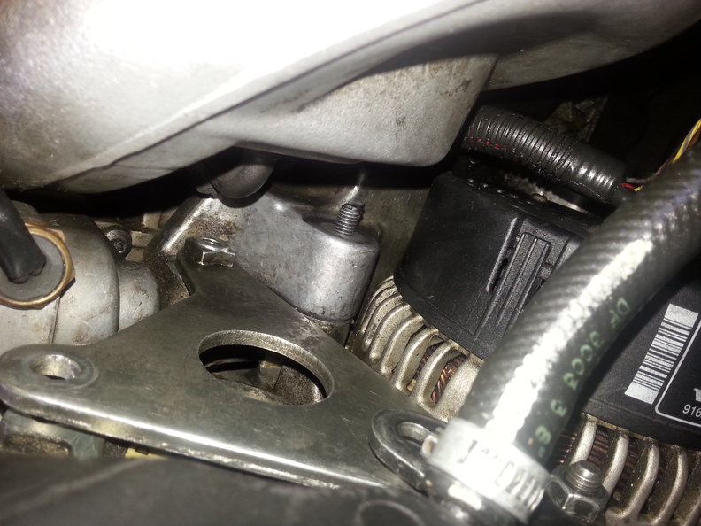 This is the back. right now I have just enough in to hold it in place while I figure out which bolts to use on this part.