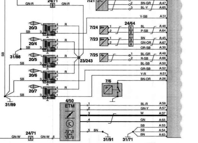 ME7  coil electrical diagram