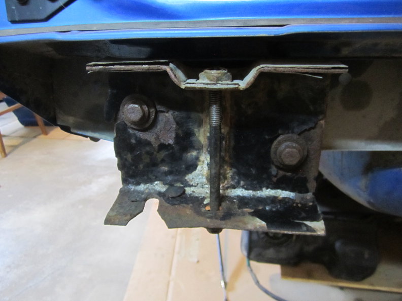 Rear bumper bracket in place