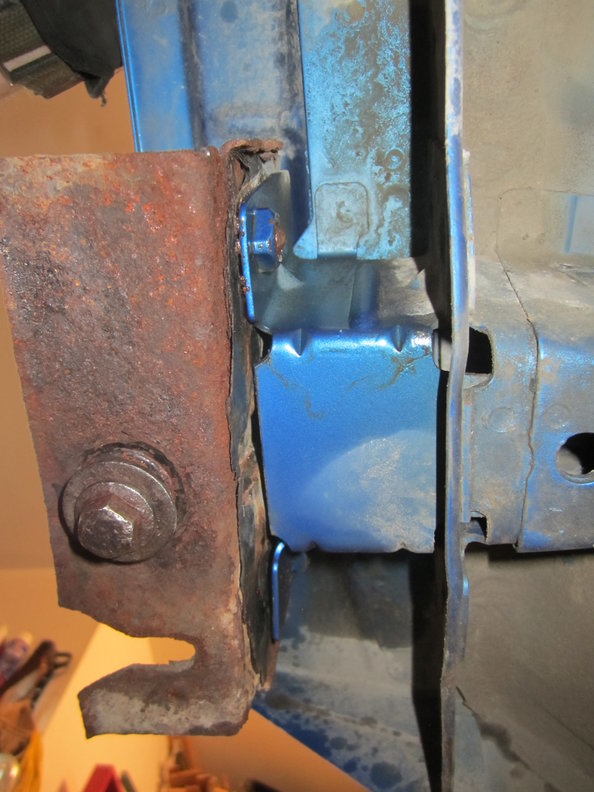 View from under the bumper bracket